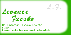 levente fucsko business card