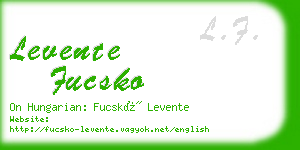 levente fucsko business card